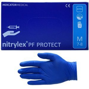 Перчатки Медицинские&nbsp;СМОТРОВЫЕ нестерильные нитриловые&nbsp; &nbsp; &nbsp; &nbsp;nitrylex pf protecT&nbsp; упаковка (200 шт)